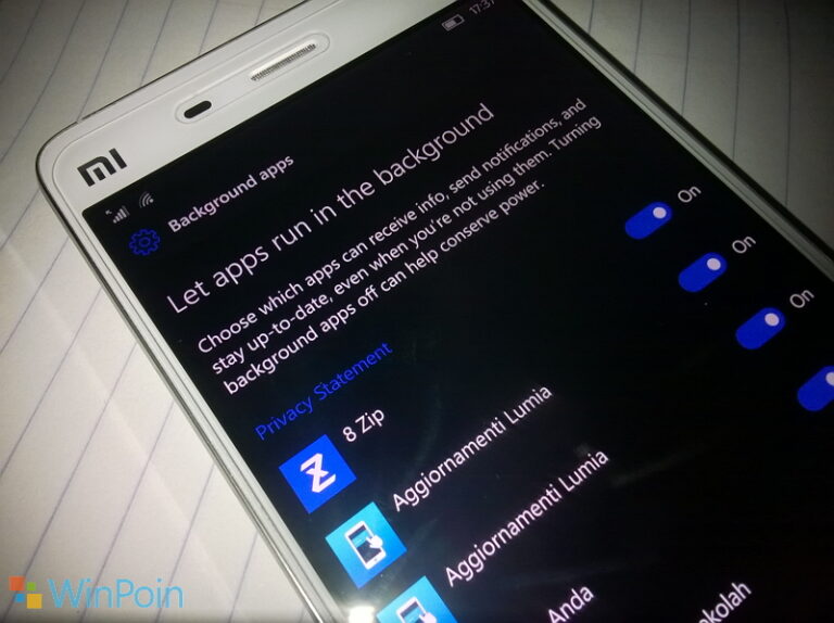 Cara Mengatur Background Apps di Windows 10 Mobile