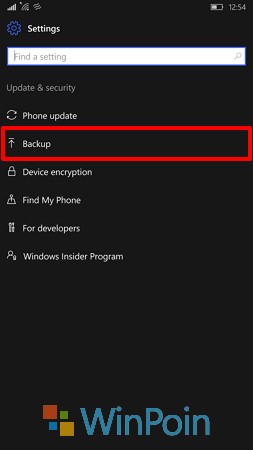 Cara Melakukan Backup di Windows 10 Mobile