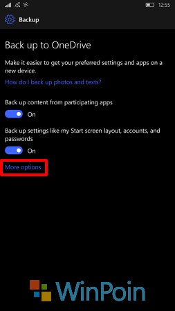 Cara Melakukan Backup di Windows 10 Mobile