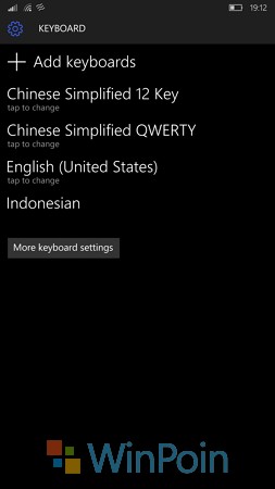 Cara Menambahkan Keyboard Bahasa Indonesia di Windows 10 Mobile