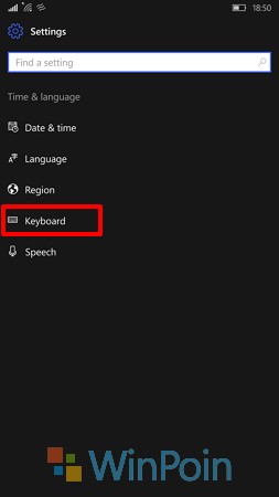 Cara Menambahkan Keyboard Bahasa Indonesia di Windows 10 Mobile