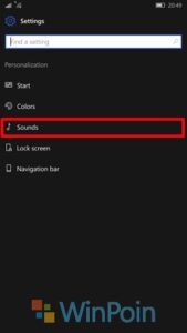 Menonaktifkan Suara Kamera di Windows 10 Mobile