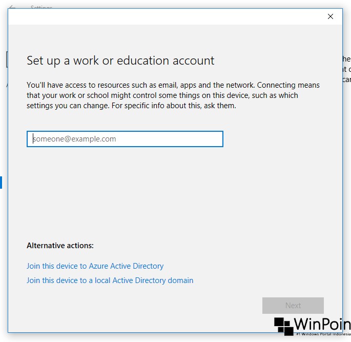 Cara Menambahkan Akun Organisasi di Windows 10 (3)