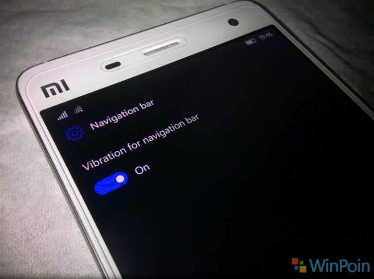 Cara Menonaktifkankan Getar pada Navigasi Bar Xiaomi Mi4 Windows 10 Mobile