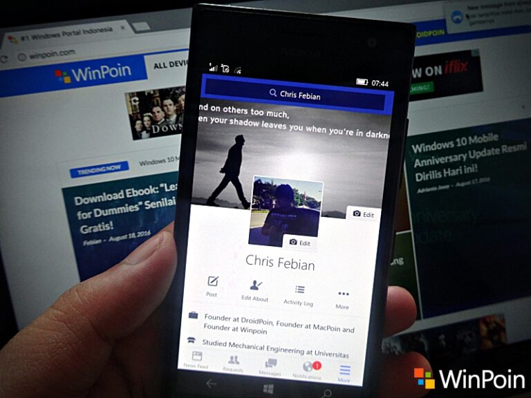 Facebook untuk Windows 10 Mobile Akhirnya Dirilis Global, Ayo Download!