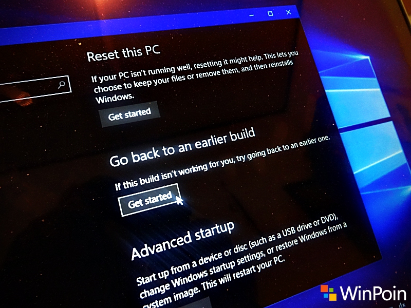 Cara Rollback dari Windows 10 Anniversary Update Jika Bermasalah