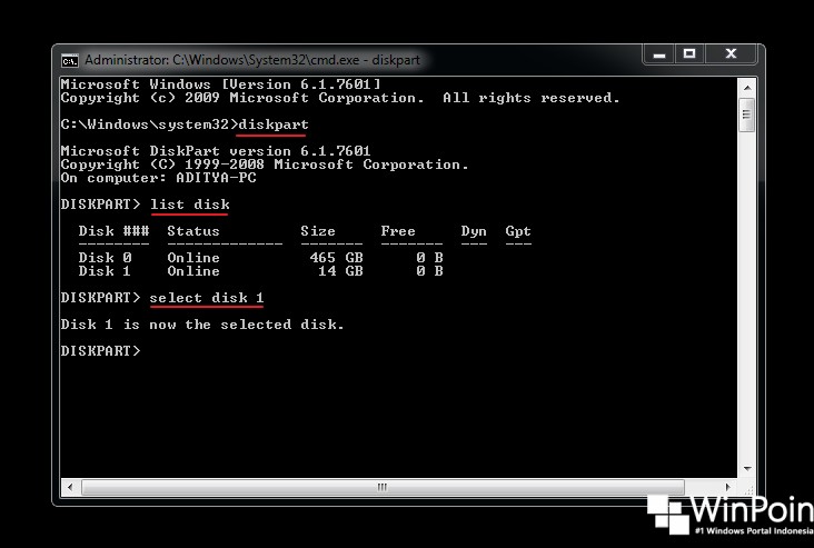 Cara Format Flashdisk Lewat Cmd Command Prompt Winpoin