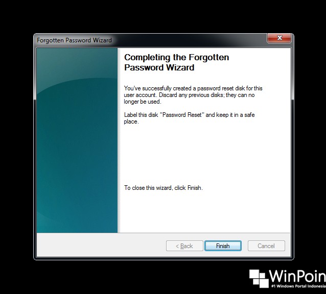 Cara Membuat Password Reset Disk di Windows 7 (6)