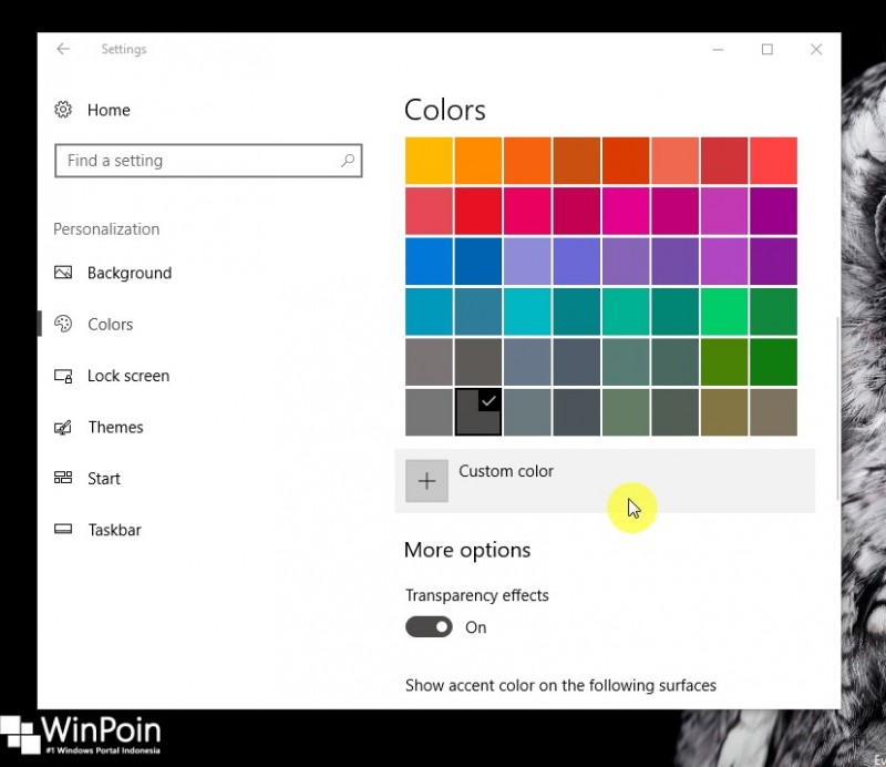 Cara Mengatur Warna Custom pada Taskbar dan Title Bar di Windows 10 (1)
