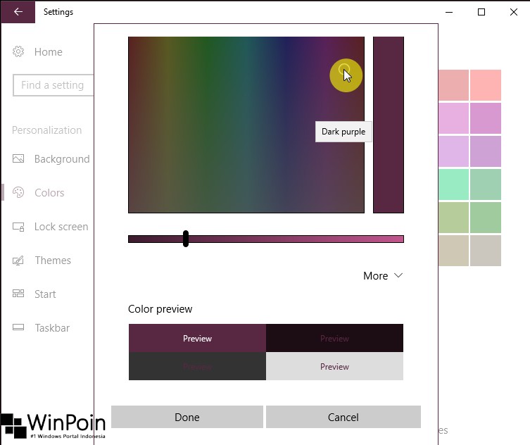 Cara Mengatur Warna Custom pada Taskbar dan Title Bar di Windows 10 (2)