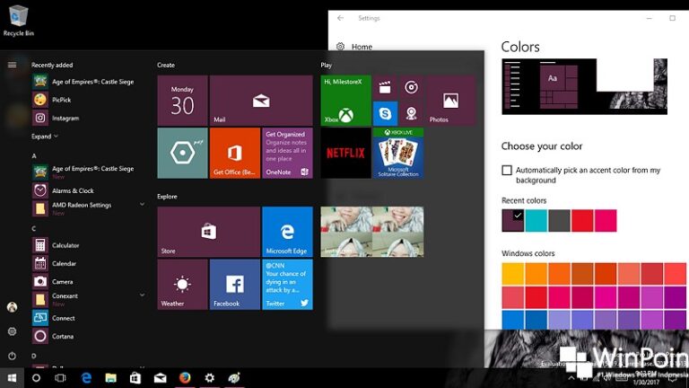 Cara Mengatur Warna Custom pada Taskbar dan Title Bar di Windows 10 (3)