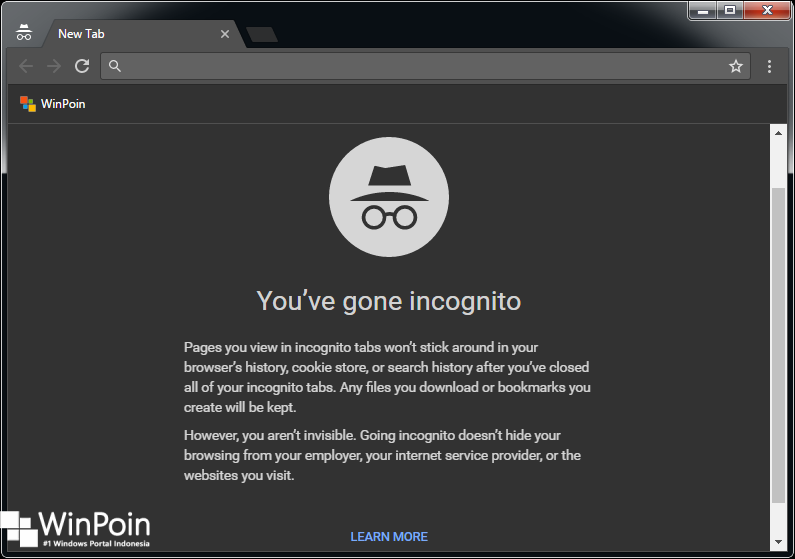 google chrome incognito mode disappear