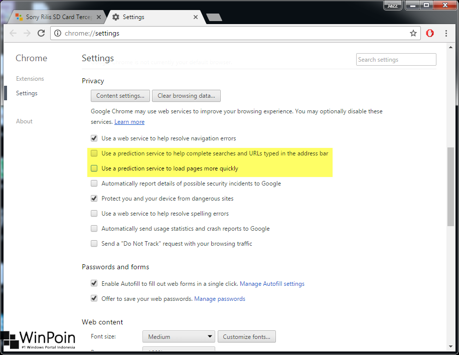 Cara Menonaktifkan Page Prediction di Google Chrome (3)