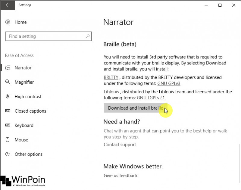 Windows 10 Build 15025 Fitur Baru pada Ease of Access (2)