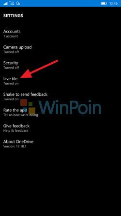 Cara Mengaktifkan Live Tile di OneDrive (Windows 10 Mobile)