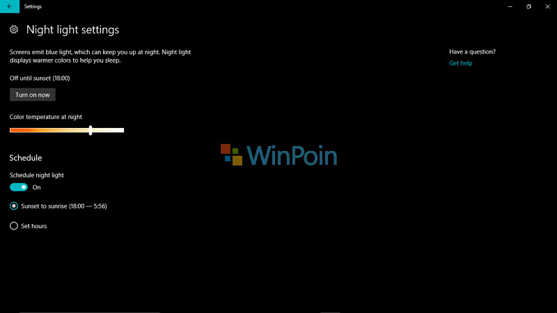 Cara Mengatur Night Light di Windows 10 Creators Update