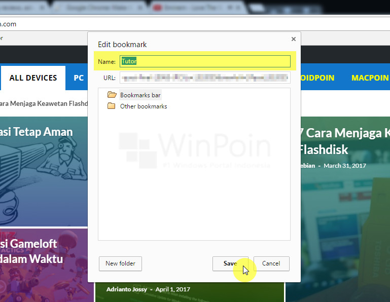 Cara Menampilkan Icon Saja pada Bookmark Bar Google Chrome (2)