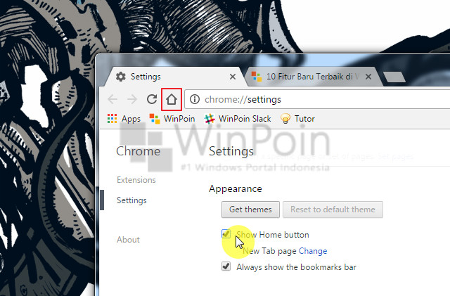 Cara Menampilkan Tombol Home pada Google Chrome (2)