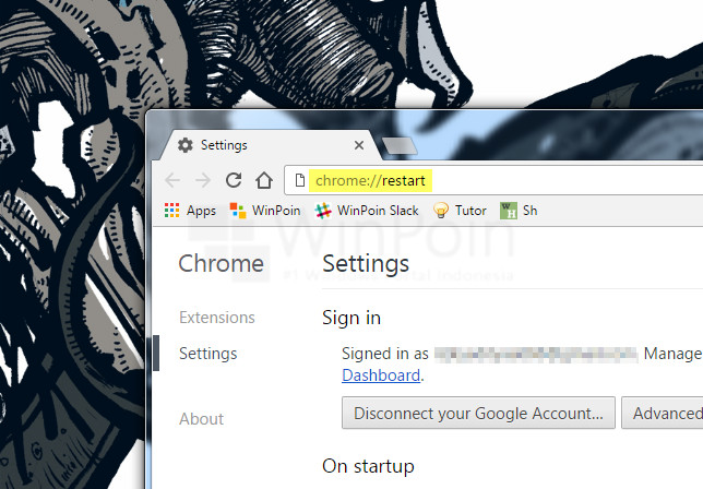 Cara Restart Google Chrome tanpa Menutup Tab yang Aktif