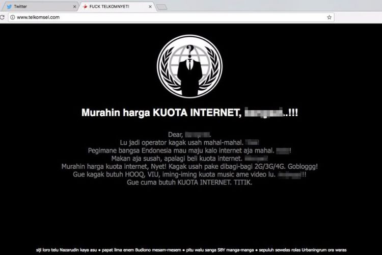 Situs Telkomsel Online Lagi Setelah Dihack, Tetapi Masih Bermasalah