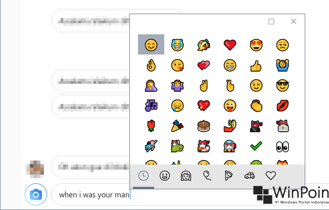 Windows 10 Build 16215 Masukan Emoji Dengan Emoji Panel