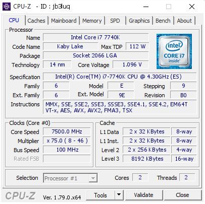 Pecah Rekor: Overclocker Berhasil Memacu Core i7-7740K Hingga 7.5 GHz!