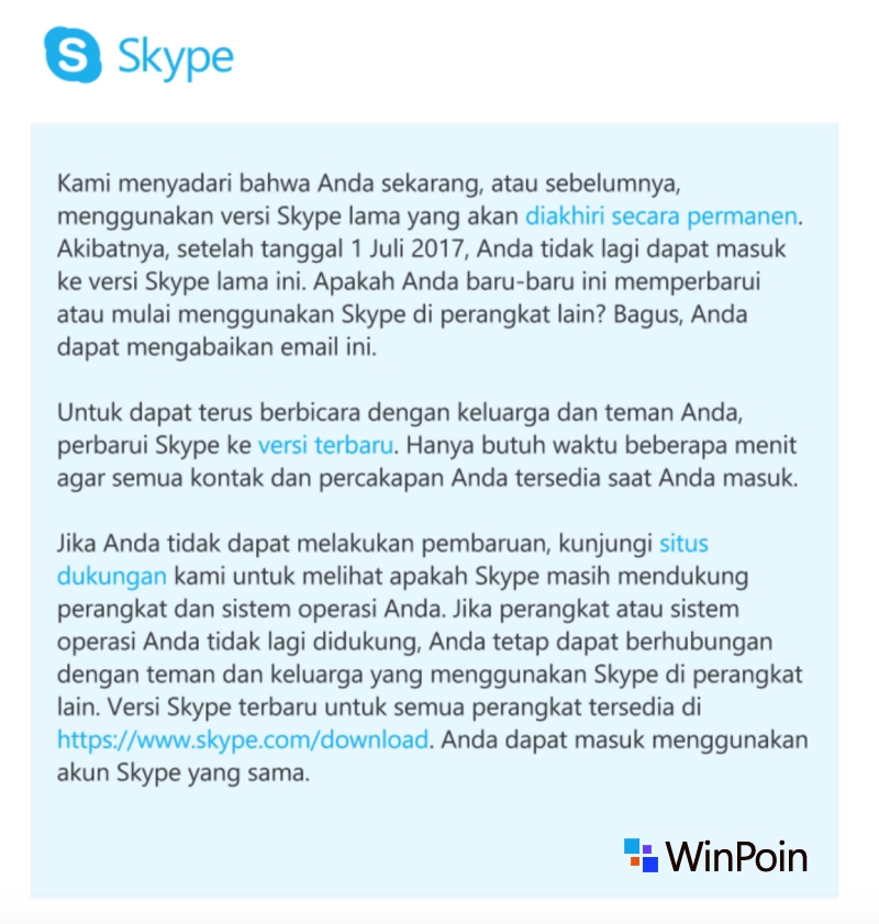 Aplikasi Skype di Windows Phone Lawas Dipensiunkan