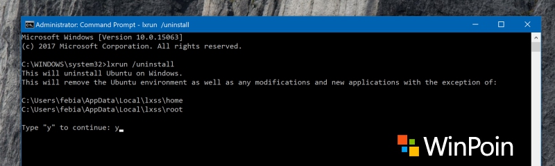 Cara Uninstall Bash Linux di Windows 10