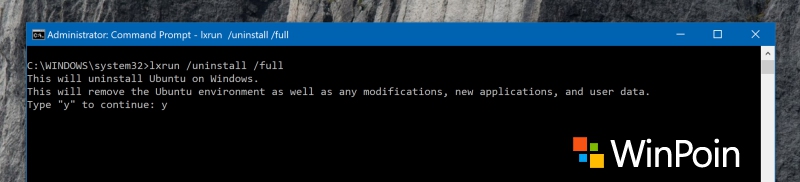 Cara Uninstall Bash Linux di Windows 10