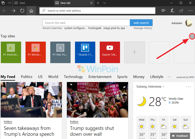 Cara Mengubah Bahasa dan Konten di Microsoft Edge