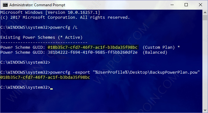 Cara Export Power Plan di Windows 10 (2)