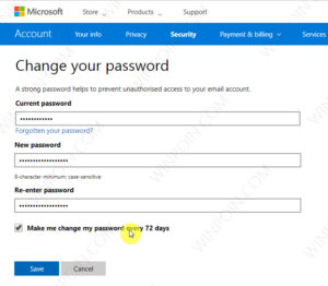Cara Memberikan Password Expiration pada Microsoft Account (2)