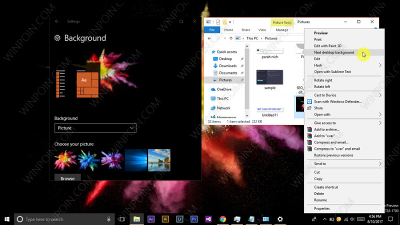 Cara Mengecah User Mengganti Wallpaper Desktop di Windows 10 (1)