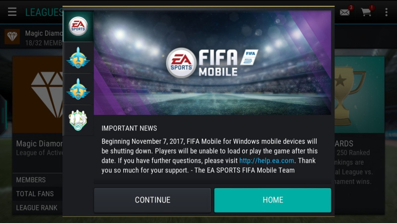 FIFA Mobile untuk Windows Phone Segera Dimatikan