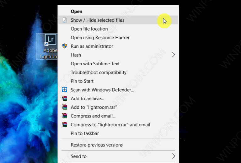 Tweak - Menambahkan Opsi Hide Show File pada Konteks Menu Windows 10 (1)