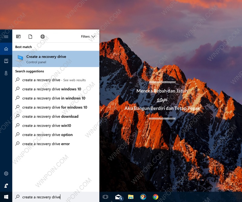 Membuat Sendiri Recovery Drive Windows 10 di USB Flashdisk