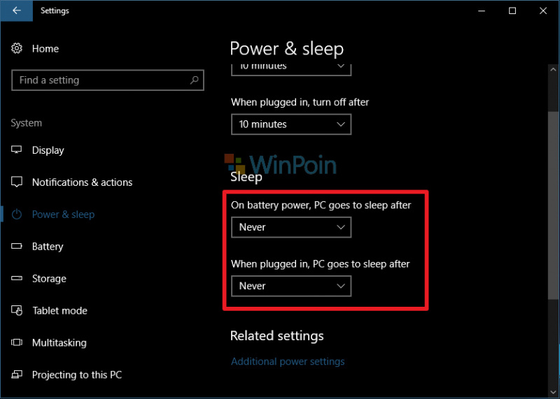 Mencegah Windows 10 Masuk ke Mode Sleep