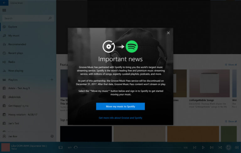 Microsoft Resmi Menghentikan Layanan Groove Music Pass