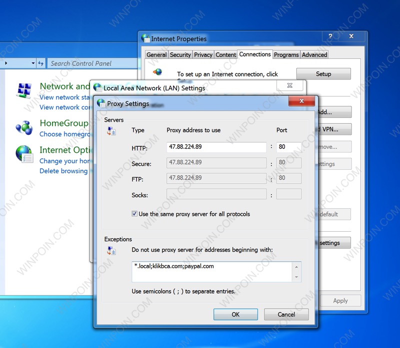 Cara Setting Proxy Server di Windows