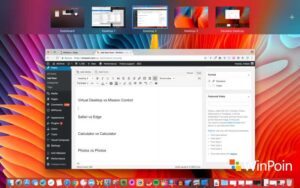 Tampilan Mission Control macOS