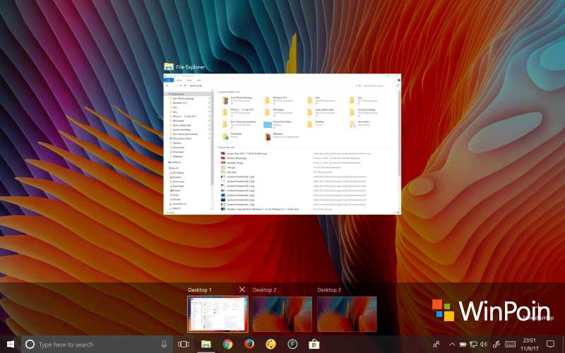 Tampilan Virtual Desktop Windows 10