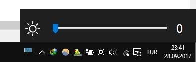 windows 10 brightness slider purple