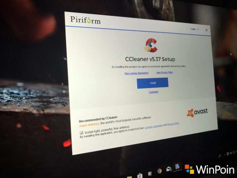 CCleaner Kini Bundling dengan Avast Antivirus