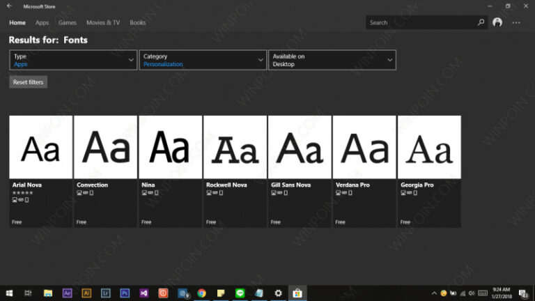 Cara Download Font dari Microsoft Store di Windows 10 (1)