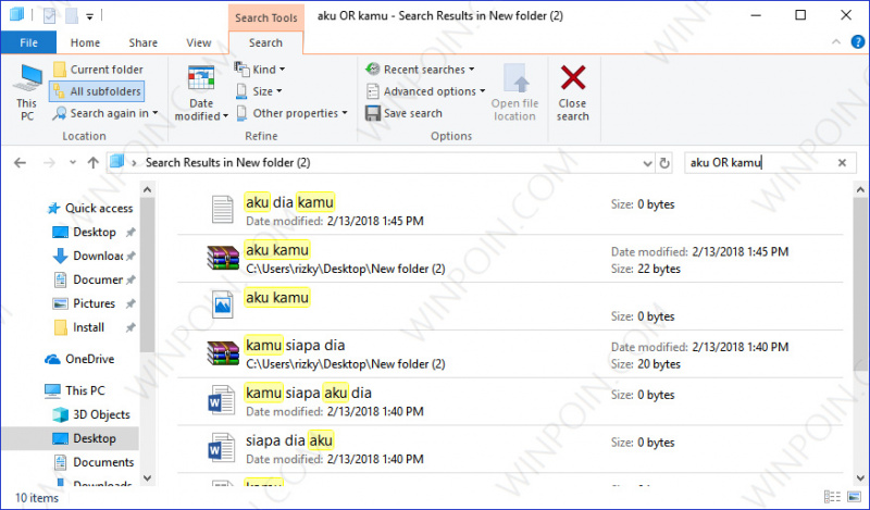 Cara Mencari Beberapa File pada File Explorer (4)