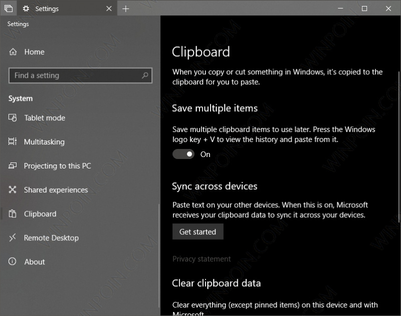  Microsoft membawa versi sistem ke build  Windows 10 Build 17666 — Review Fitur Clipboard History