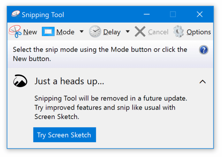 Kedepannya, Microsoft Akan Menghapus Aplikasi Snipping Tool di Windows 10