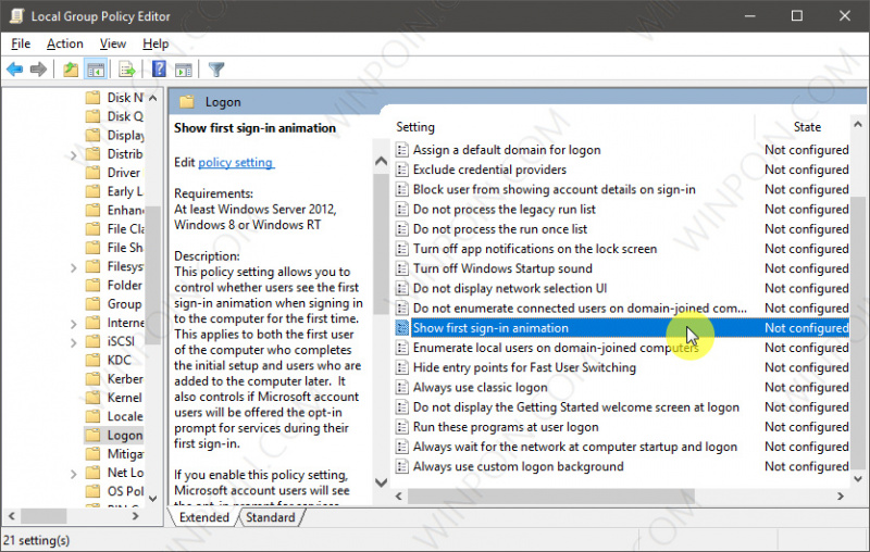 Cara Mematikan Animasi Sign-in di Windows 10 (2)