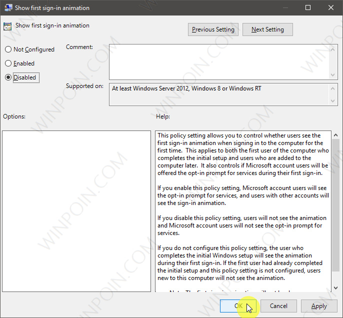 Cara Mematikan Animasi Sign-in di Windows 10 (3)