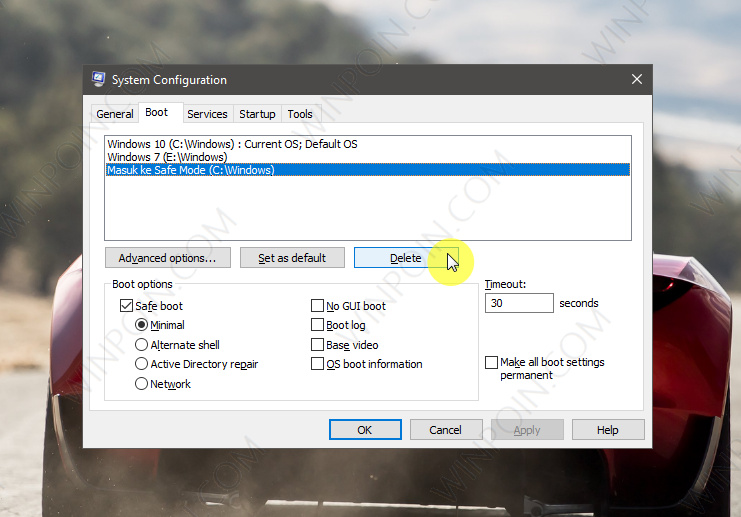 Cara Menambahkan Safe Mode pada Boot Options di Windows 10 (6)